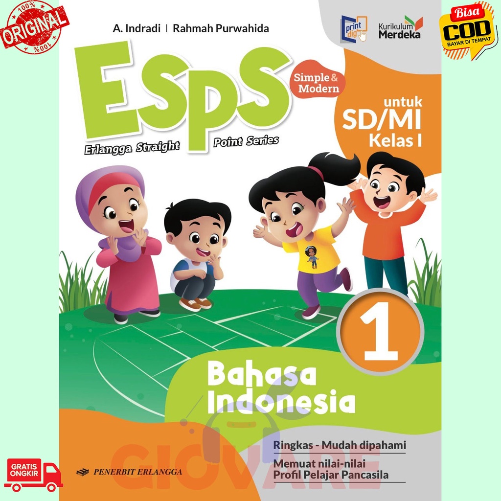 Jual BUKU ESPS BAHASA INDONESIA KELAS 1 ERLANGGA KURIKULUM MERDEKA ...