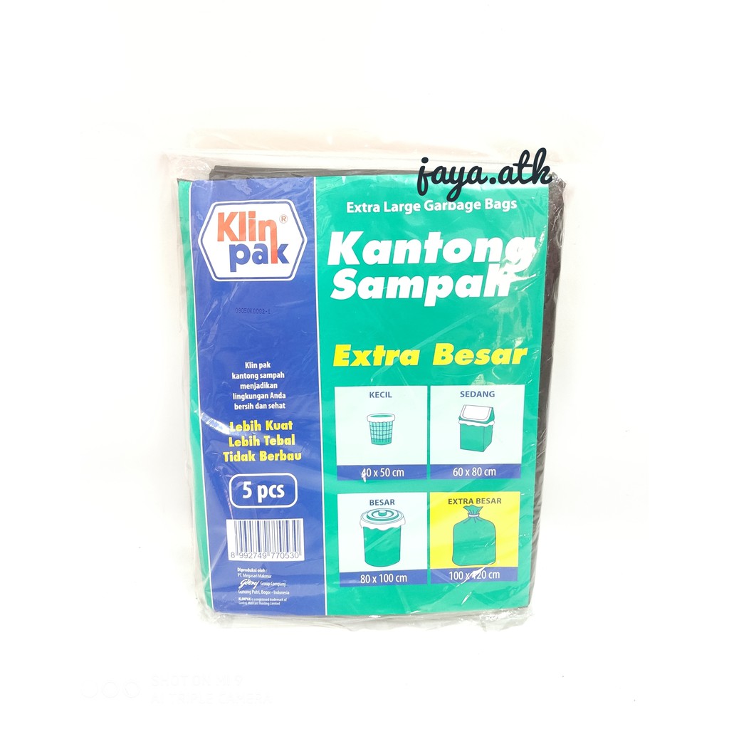 Jual Kantong Sampah Plastik Extra Besar Klin Pak 100 X 120 Cm Extra Large Kresek Sampah Garbage 4427