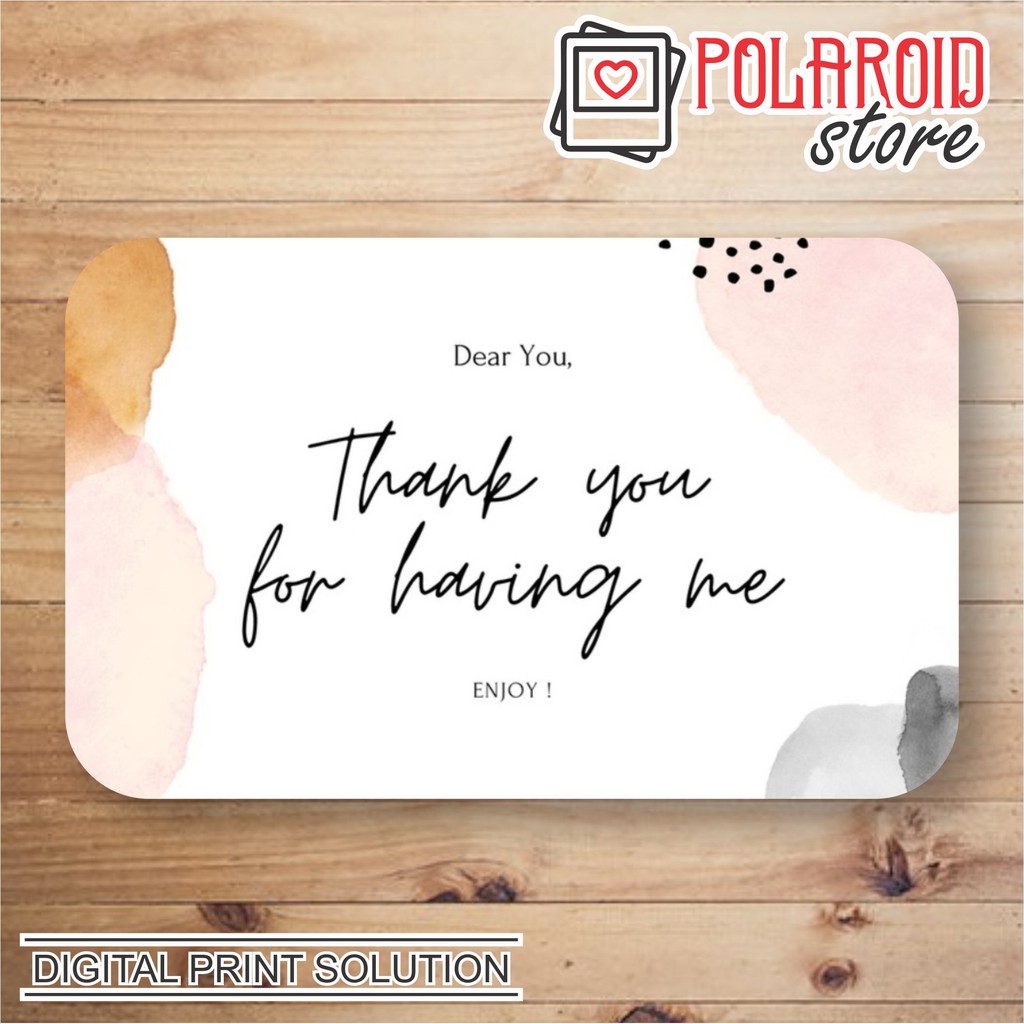 Jual Cetak Thank You Card Kartu Ucapan Shopee Indonesia