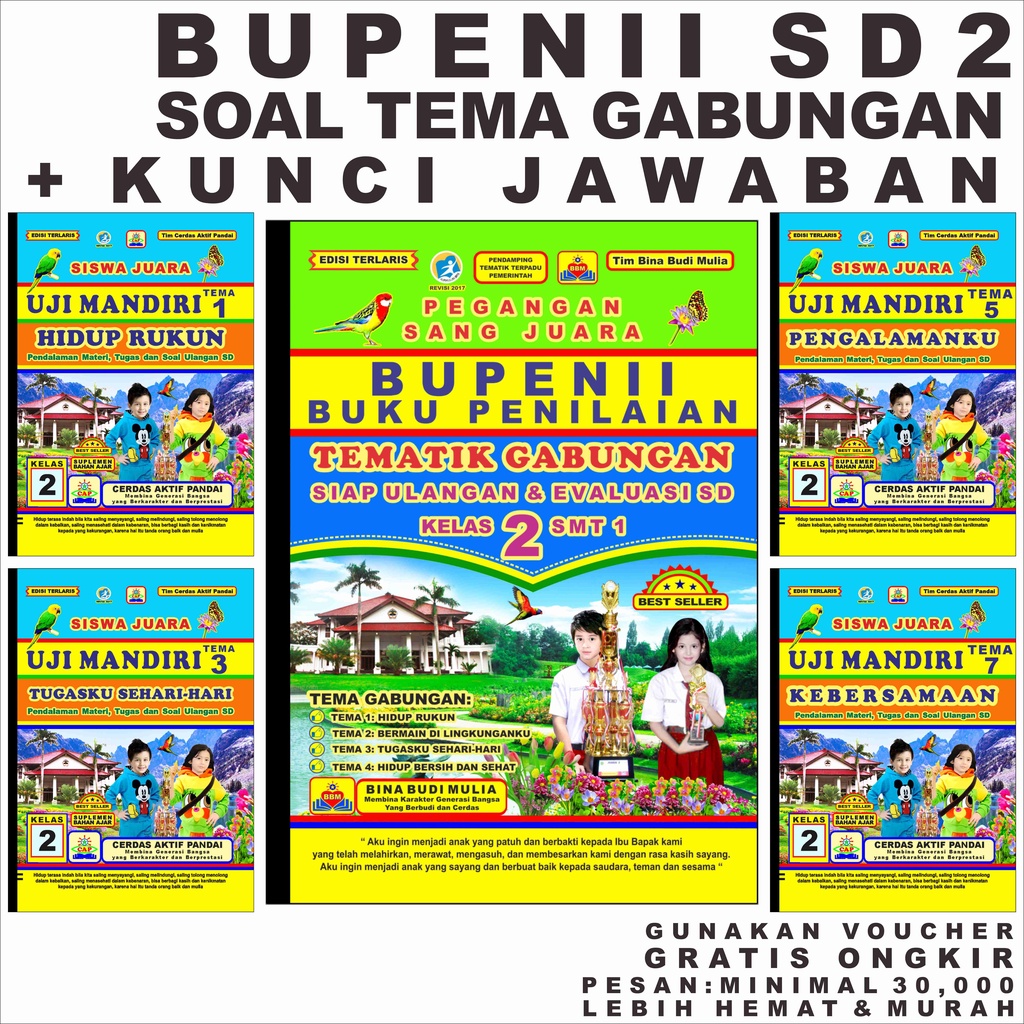 Jual Buku Soal Tematik Bupenii Sd Soal Gabungan Kunci Jawaban K