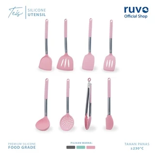 [ANTI LENGKET] TEIS Alat Masak Silikon Silicone Cooking Utensil / Spatula Silicon / Utensile Tahan Panas / Sutil Silicon / Kitchen Tool / Alat Masak Silikon Anti Lengket Food Grade Capitan Jepitan Kue Gorengan