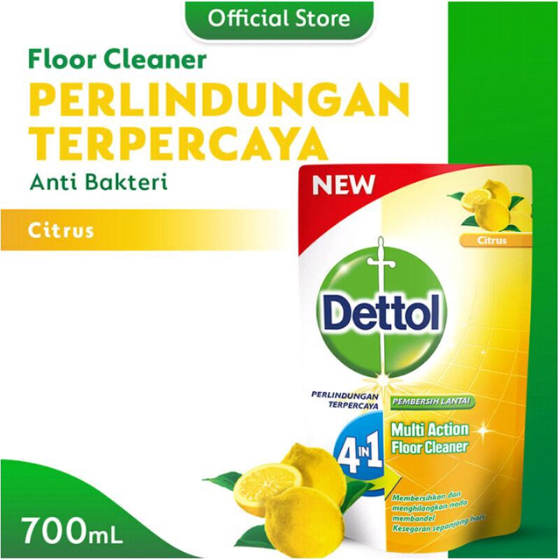 Jual Dettol Floor Cleaner Citrus 700 ml Shopee Indonesia