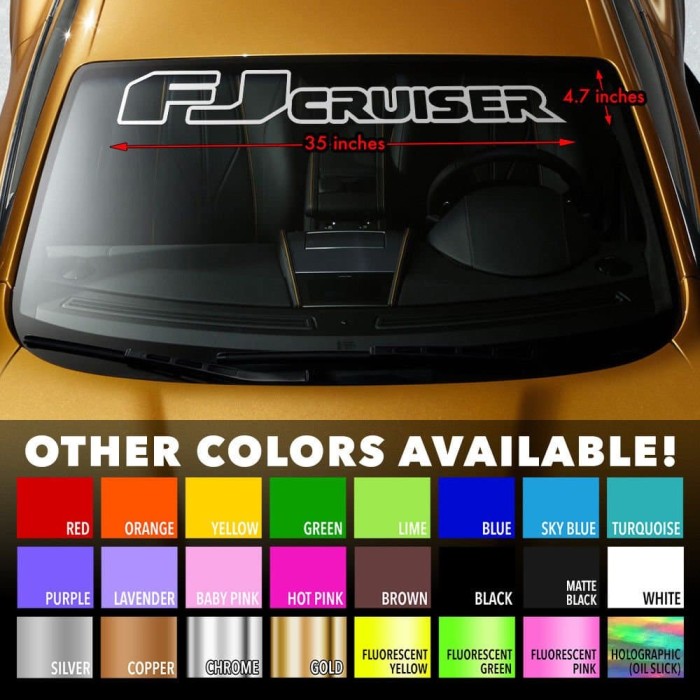 Jual sticker stiker fj cruiser kaca mobil cutting sticker toyota fj ...