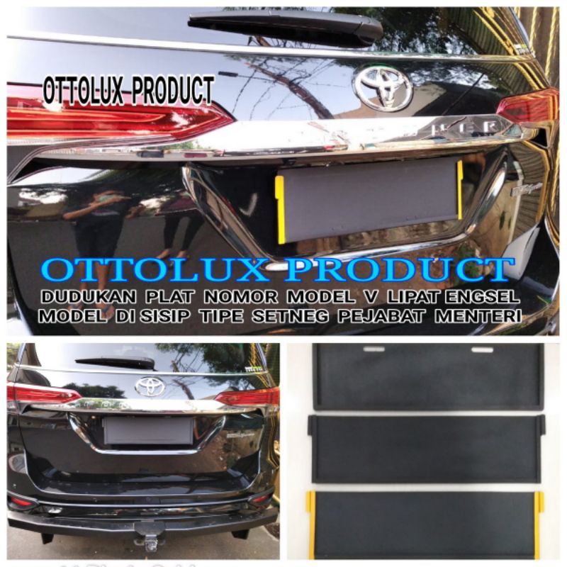 Jual Dudukan Plat Nomor Mobil Model Engsel Slidding Tipe Pejabat Plat