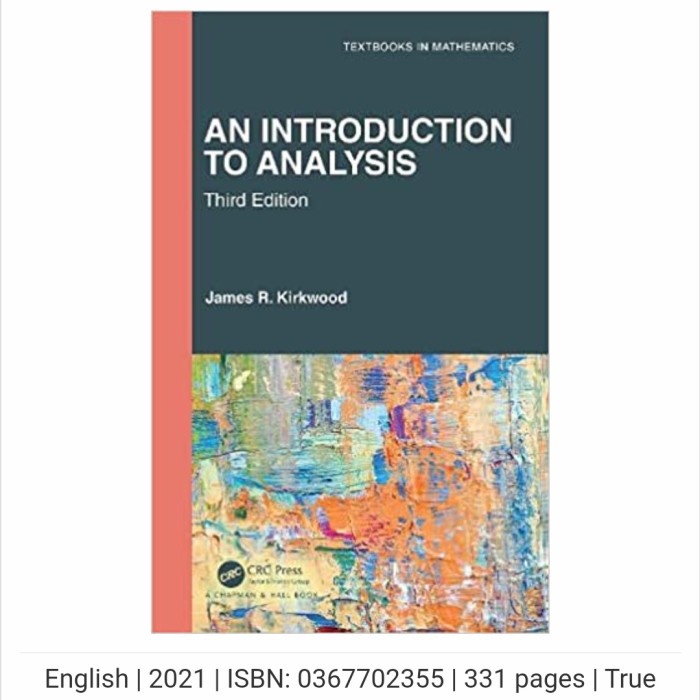 Jual BUKU An Introduction To Analysis 3rd Third Edition | Shopee Indonesia