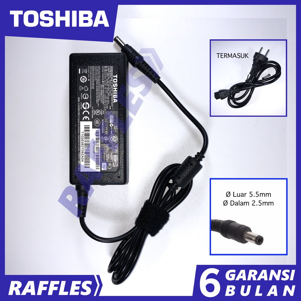 15V 60W AC Adapter For Toshiba Satellite Pro 4300 4600 M10-S405 M15-S405 – Includes Power Cable