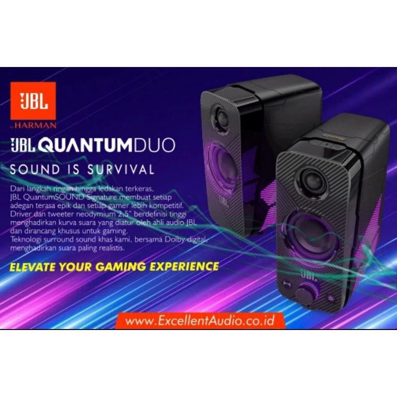 Jual JBL Quantum Duo PC gaming speaker with RGB BT USB | Shopee Indonesia