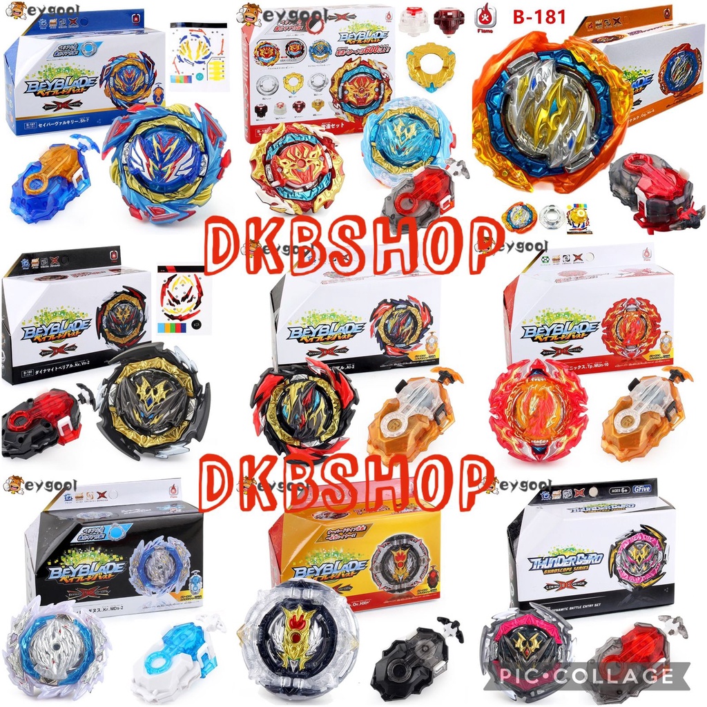 BEYBLADE 5x Burst Tops – Rage Longinus, Variant Lucifer +L-R Rope