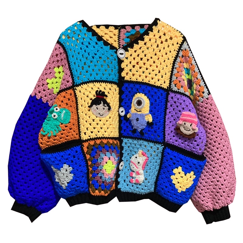 Jual CUSTOM CHARACTER CROCHET CARDIGAN / cardigan rajut karakter ...