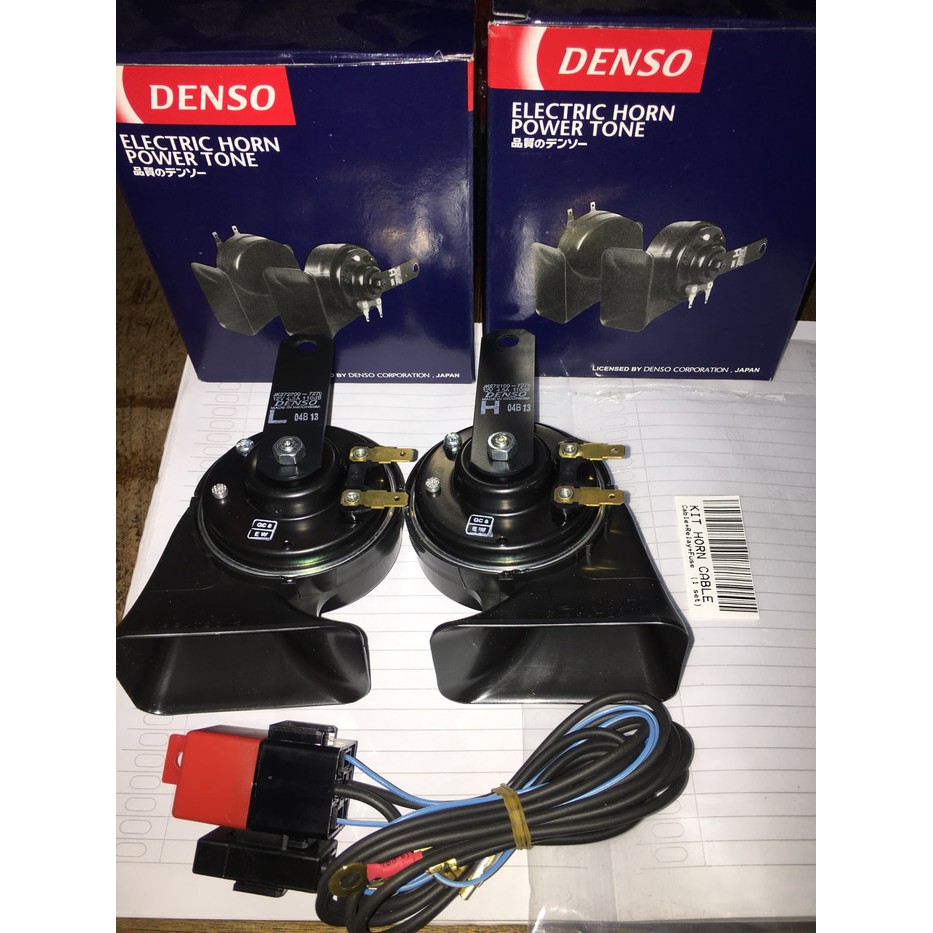 Jual 1 Set Klakson Keong + Relay Set Original DENSO 12V (Motor & Mobil