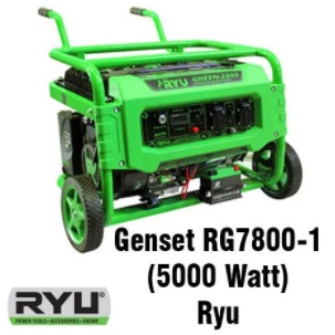 Jual RYU Mesin Genset RG 7800 - 1 5500 WATT / Gasoline Generator Set ...