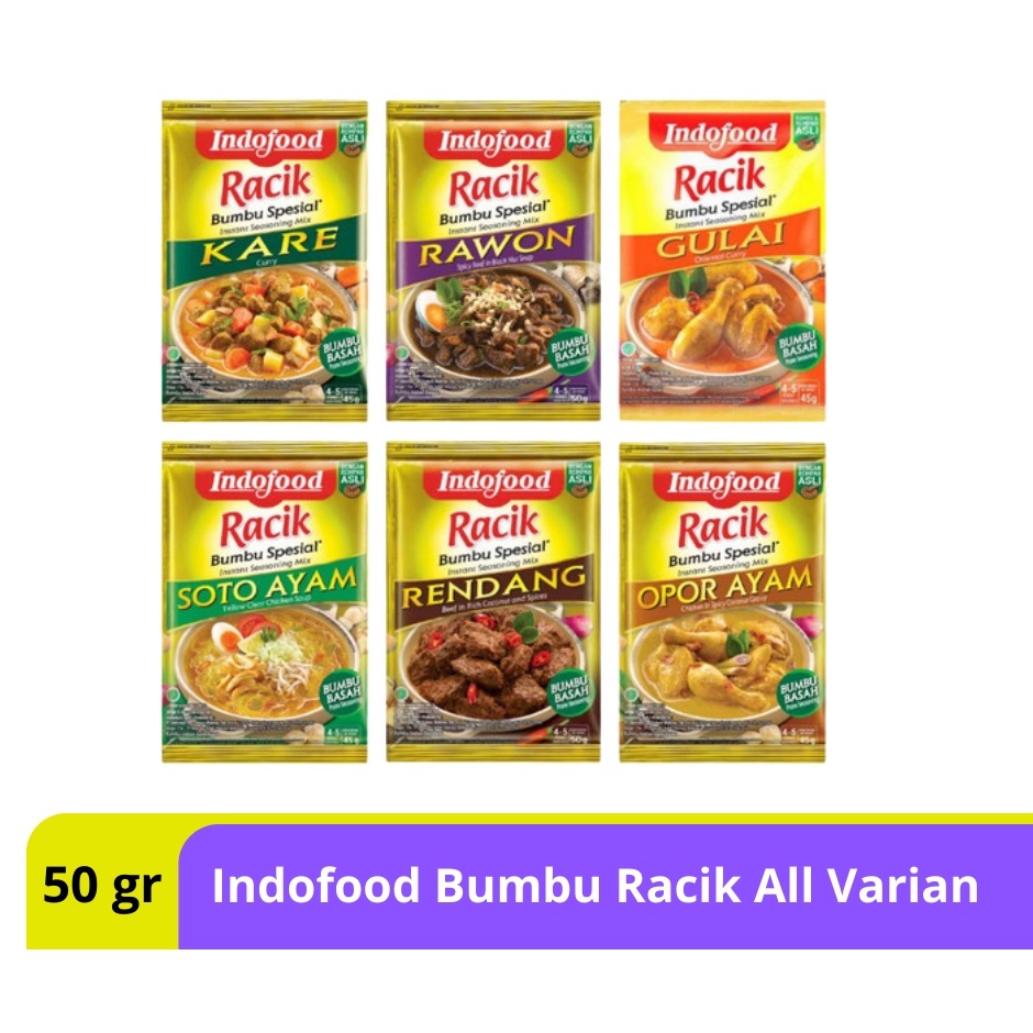 Jual Bumbu Indofood Instant Kemasan Baru Racik Murah Seasoning Rempah