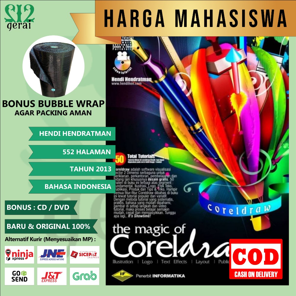 Jual BUKU THE MAGIC OF CORELDRAW REVISI 2 HENDI HENDRATMAN HARGA ...