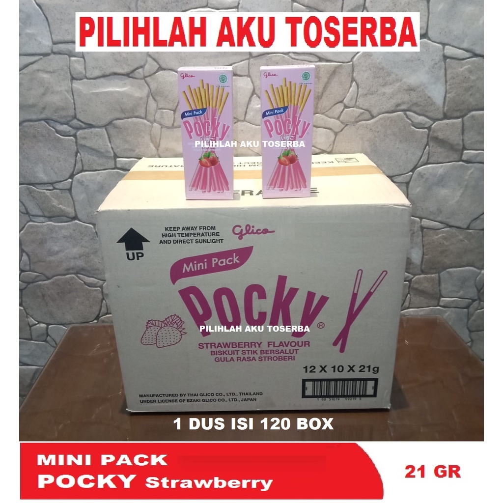 Jual Glico Pocky MINI PACK STRAWBERRY / STROBERI - ( HARGA PER DUS ...