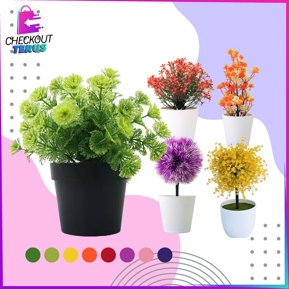 Jual CT C617 C621 Ornamen Pot Cemara Kecil Tanaman Hias Bunga Plastik ...