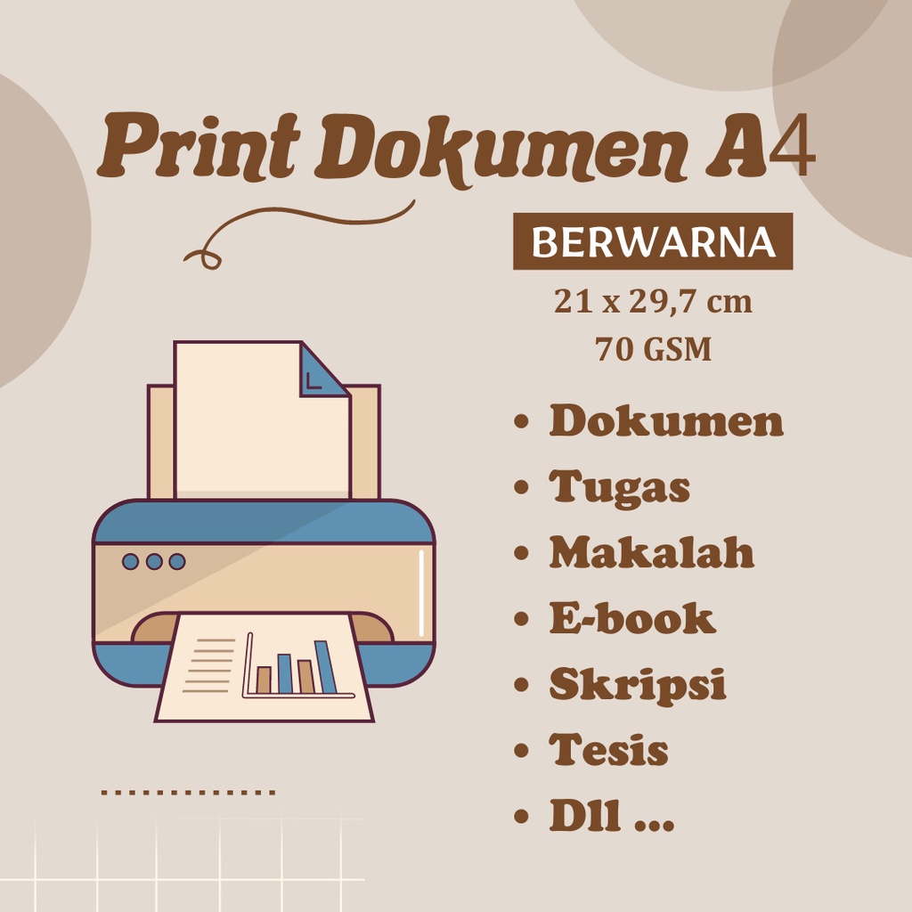 Jual Cetak Dokumen Murah Jasa Print Kertas A4 Hitam Putih Berwarna