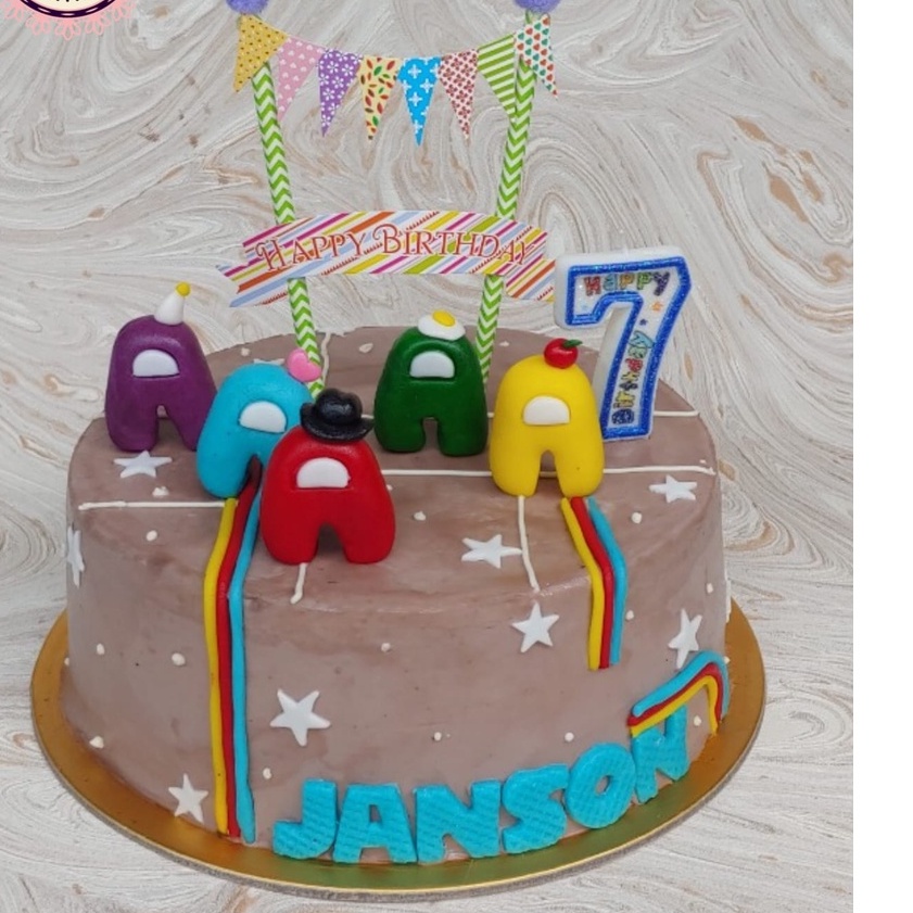 Jual among us birthday cake shopee indonesia
