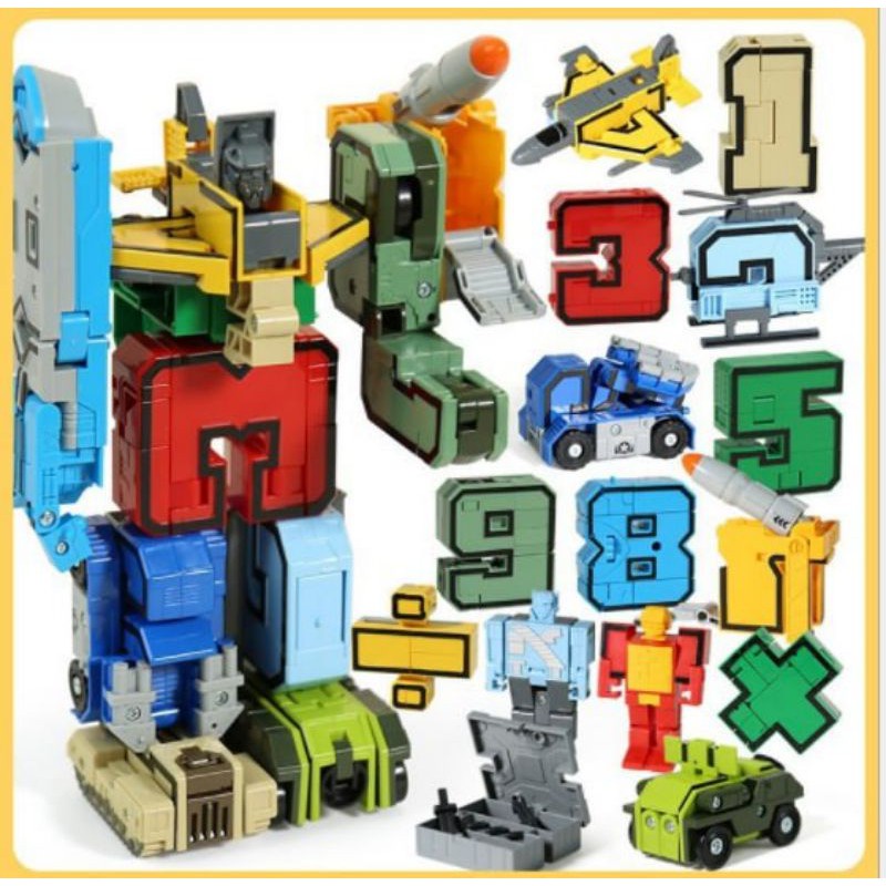 Jual RESTOCK mainan number robot angka 15 in 1 Bayar Di Tempat] Mobil ...