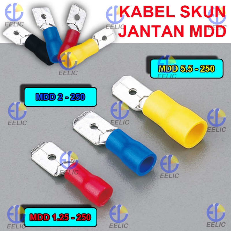 Jual EELIC KAS-MDD -1.25-250 10 PCS KABEL SKUN MALE ( MDD ) TERMINALS ...