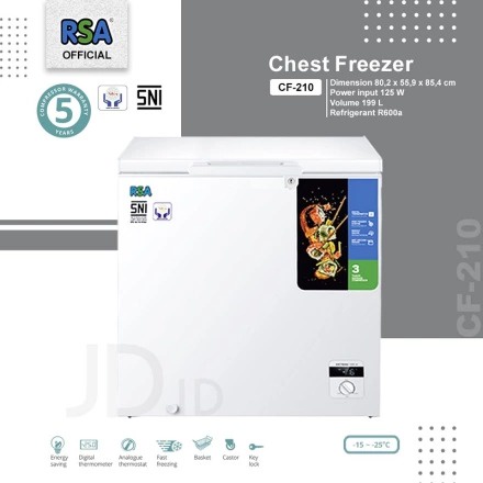 Jual RSA Freezer box CF 210 - 199 Liter (Bogor-Depok) | Shopee Indonesia