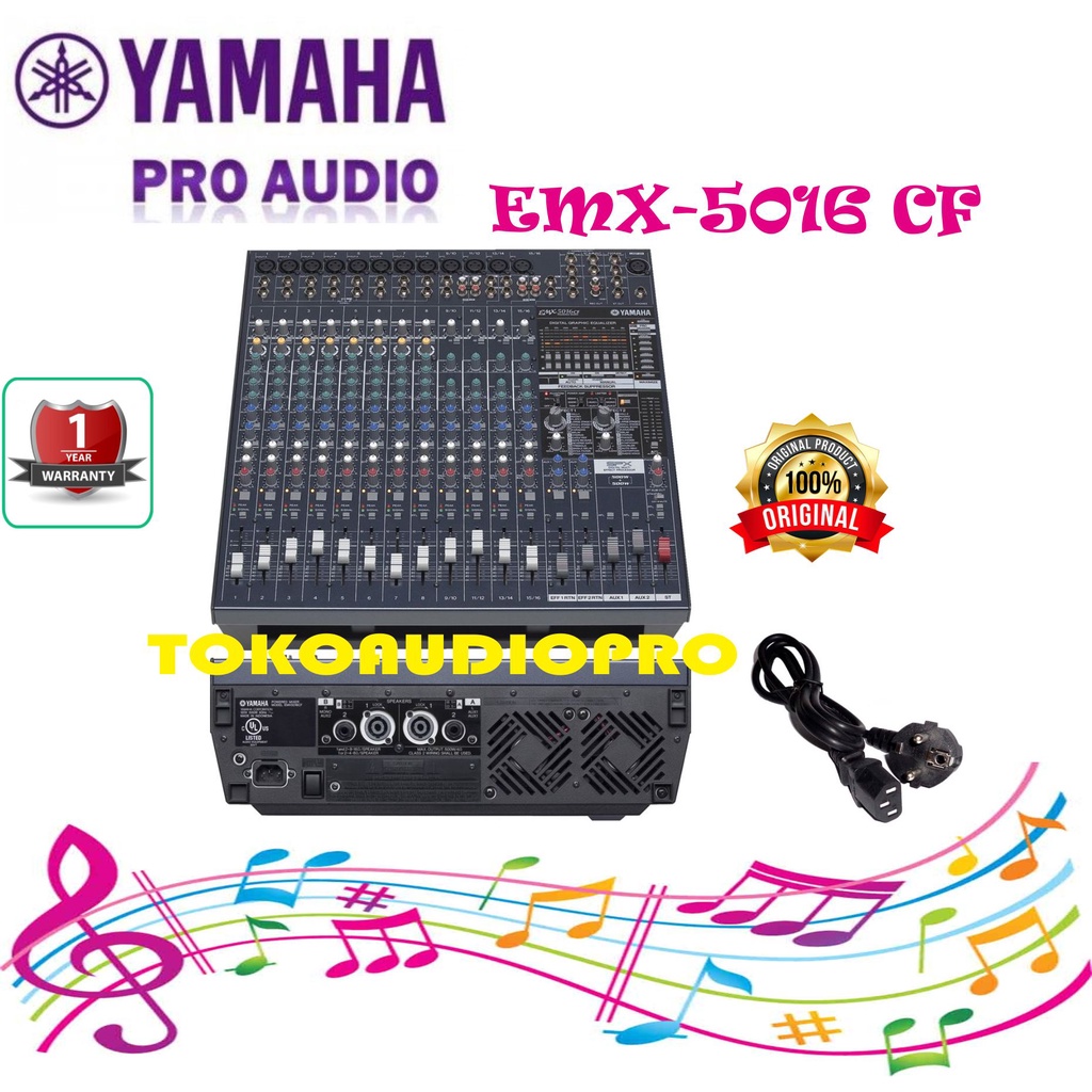Jual Yamaha EMX5016CF 16channel 1000W Powered Mixer Shopee Indonesia