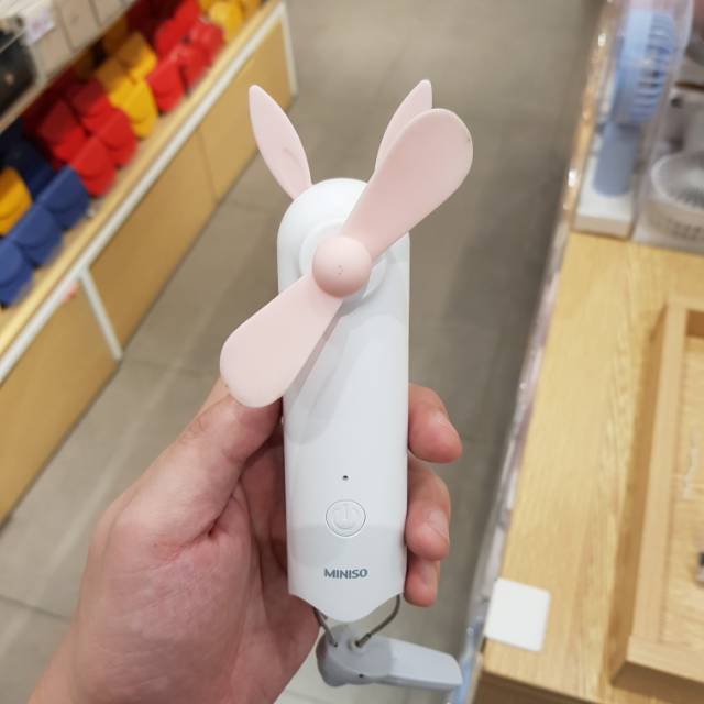 Jual MINISO PORTABLE FAN (RECHARGEABLE) 3Speed Shopee Indonesia