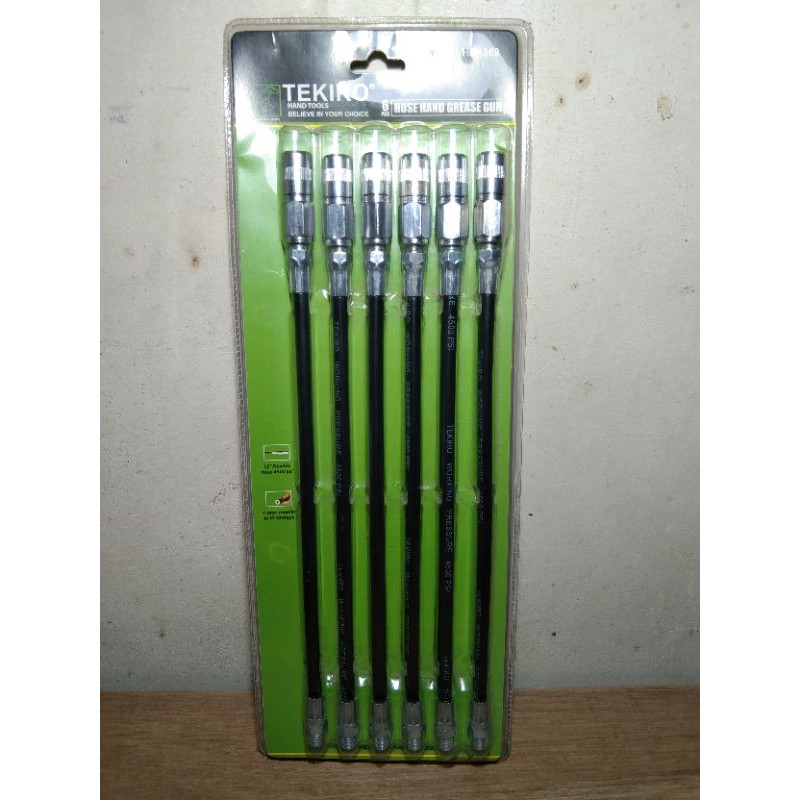 Jual SELANG HOSE HAND GREASE GUN SET 6 PCS TEKIRO SLANG POMPA GEMUK