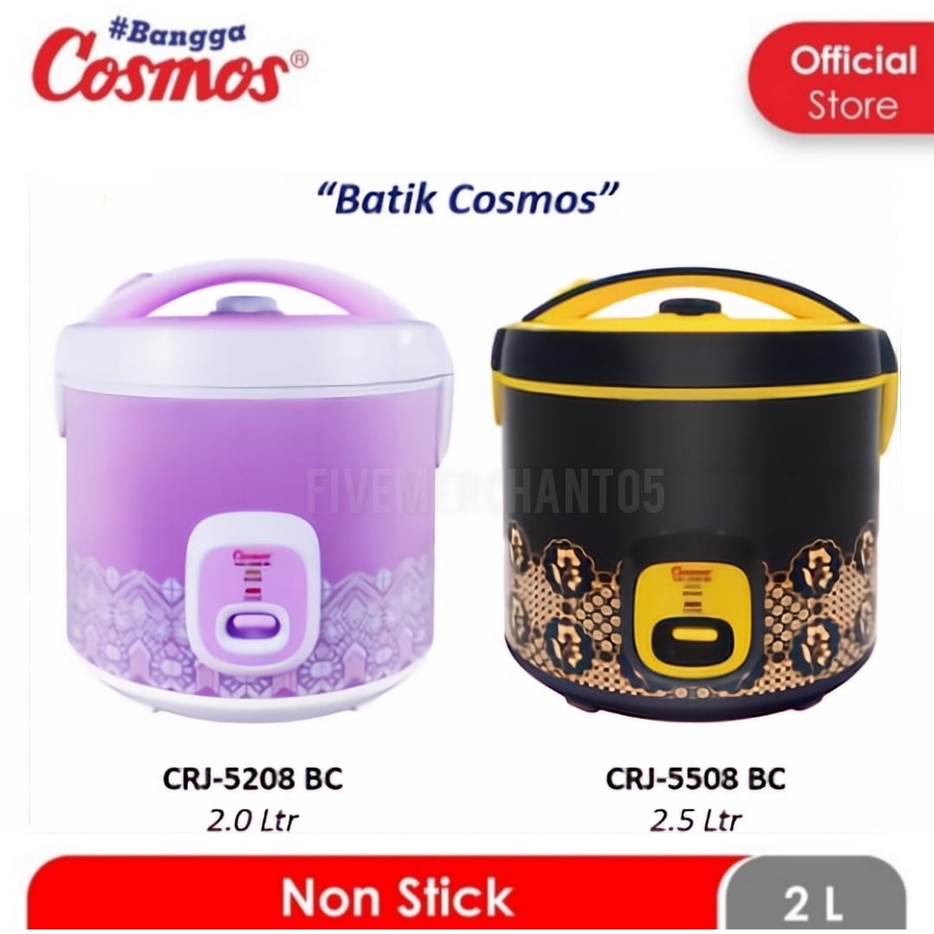 Jual Rice Cooker Cosmos Jumbo CRJ 5508 BC 2,5 Liter CRJ 5208 Batik Big ...