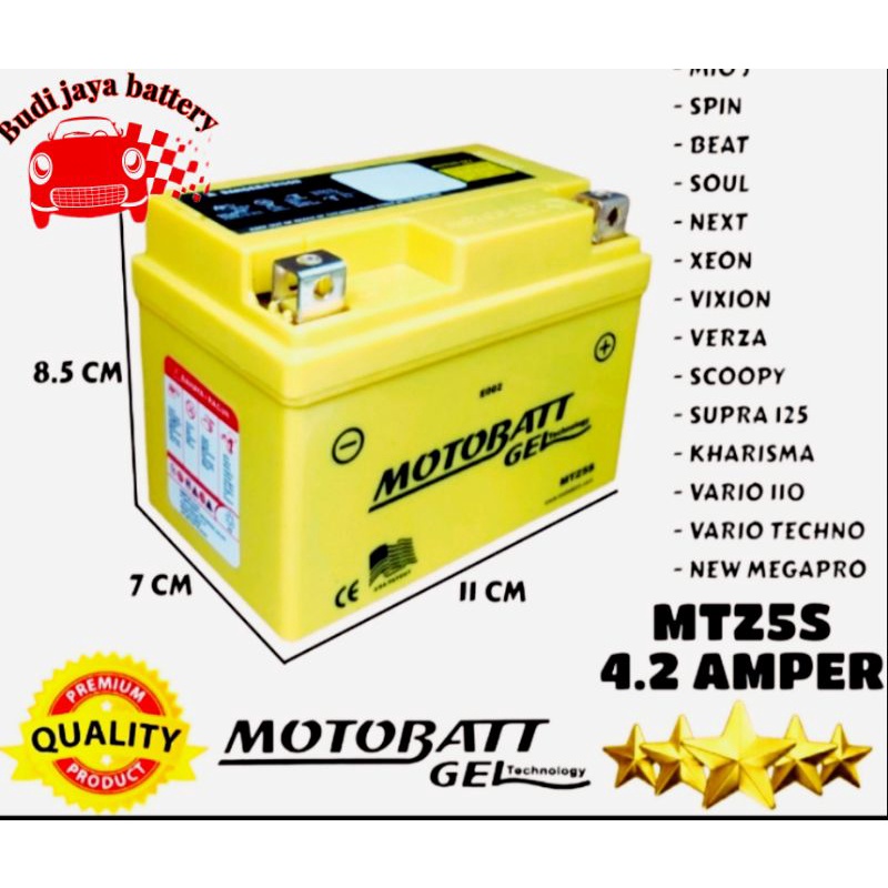Jual Aki motobaat mtz5s original/ aki motobaat/aki beat karbu | Shopee
