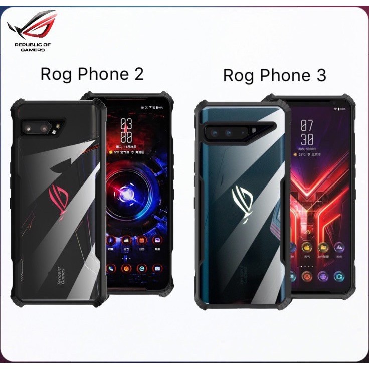 Jual Case for ASUS ROG Phone 5 Armour Case TPU Frame with Clear PC Back ...