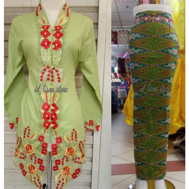 Jual Kebaya Encim Bordir Warna//kebaya Modern//kebaya Encim | Shopee ...