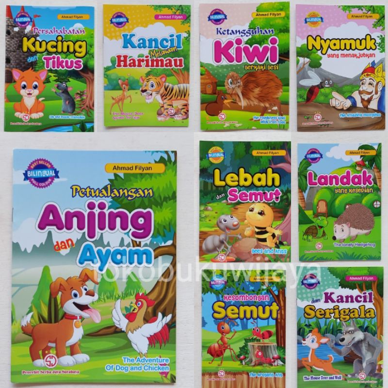 Jual Buku Cerita Anak Bergambar Dongeng Binatang Bilingual Full Colour ...