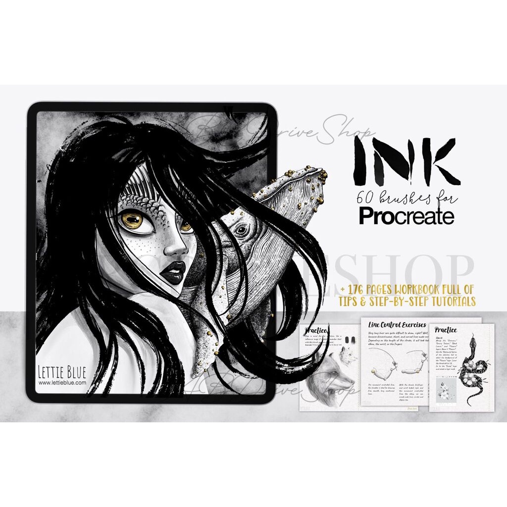 Jual Procreate Brush - 60 Ink Bushes & Tutorial for Procreate | Shopee ...