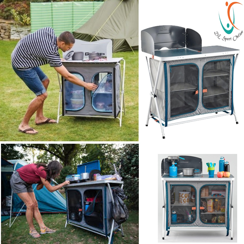 Jual KITCHEN SET LIPAT CAMPING QUECHUA PRODUK IMPORT FOLDING CAMPING