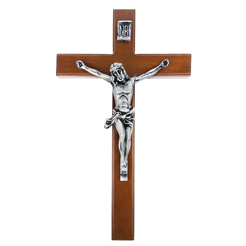 Jual Salib Dinding Kayu Jati Gantung 30 cm Corpus Patung Yesus Inri ...