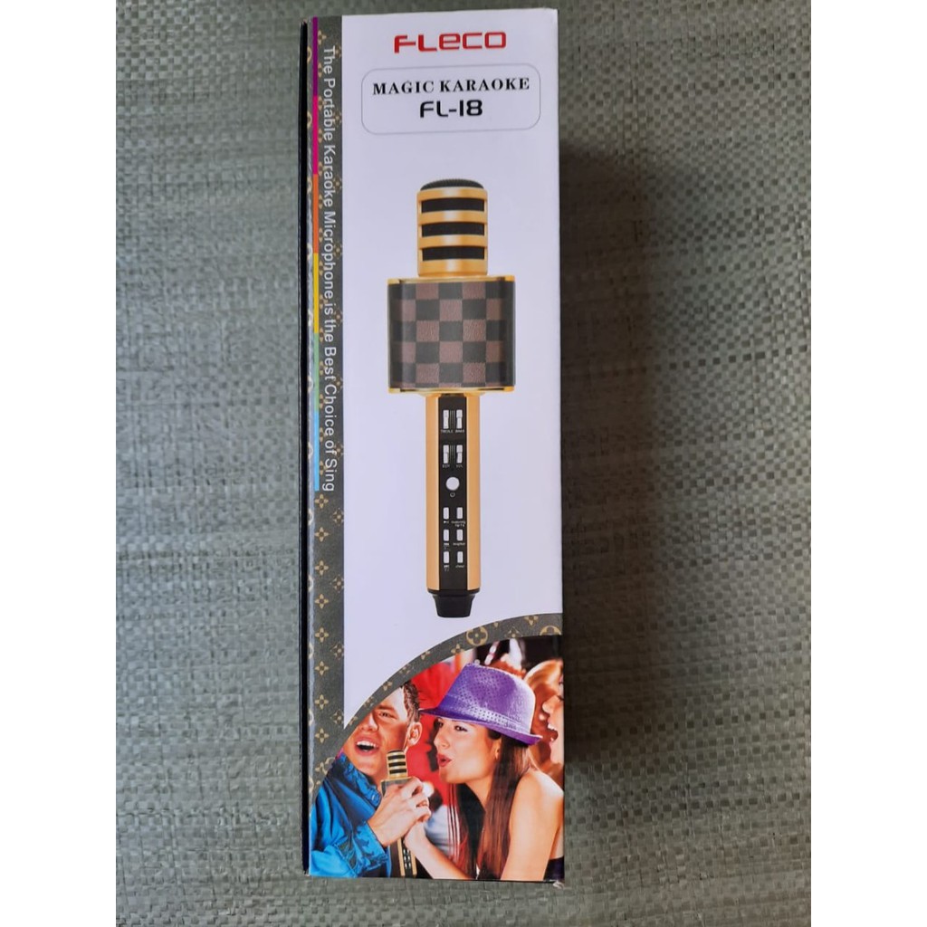 Jual Microphone karaoke magic mic FL18 fleco singing lagu wireless
