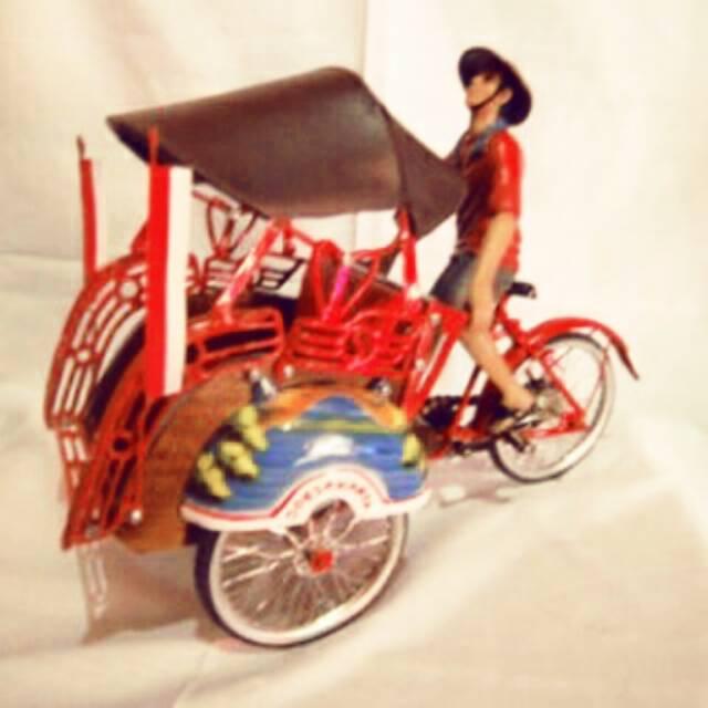 Jual Kerajinan Miniatur Becak Jogja Shopee Indonesia 