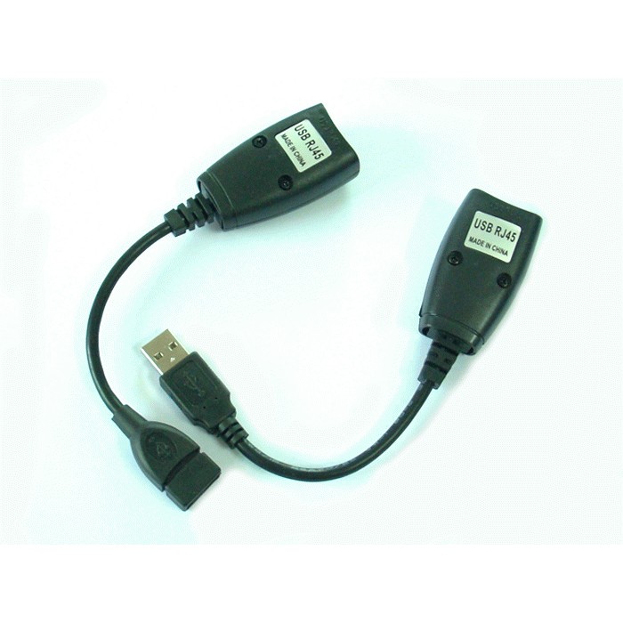 Jual USB CAT5/CAT5E/6 RJ45 Ethernet Extender LAN Extension cabel ...