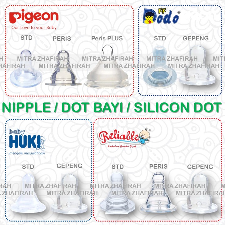 Jual Dot Nipple PIGEON HUKI DODO Tipe Bulat Standard Dot Nipple