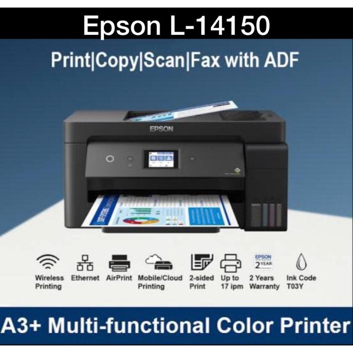 Jual Printer Epson Ecotank L14150 A3 Wifi Duplex All In One Ink Tank Shopee Indonesia 3827