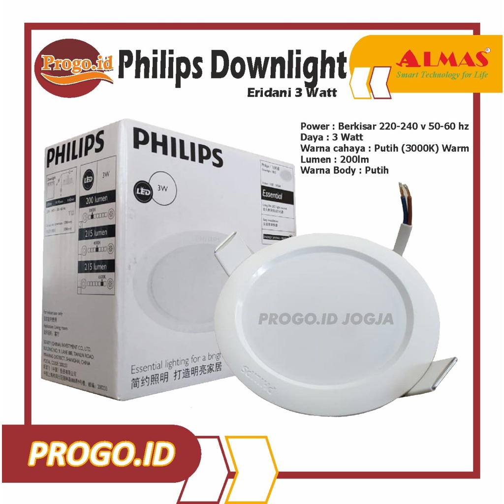 Jual LAMPU LED PHILIPS DOWNLIGHT LIGHT BOHLAM ORIGINAL PHILIP MURAH ...