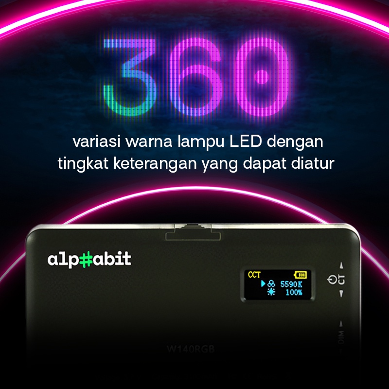 Jual ALPHABIT BITLIGHT W140RGB Lampu LED Portable Video Light Untuk ...