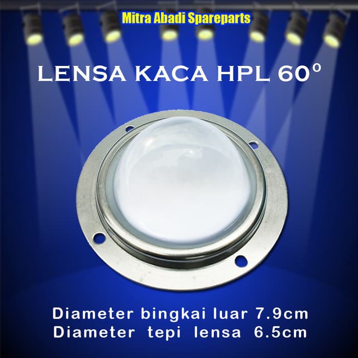 Jual Dijual Lensa 60 Derajat HPL 10W 20W 30W 50W 70W 100W Bingkai Karet ...