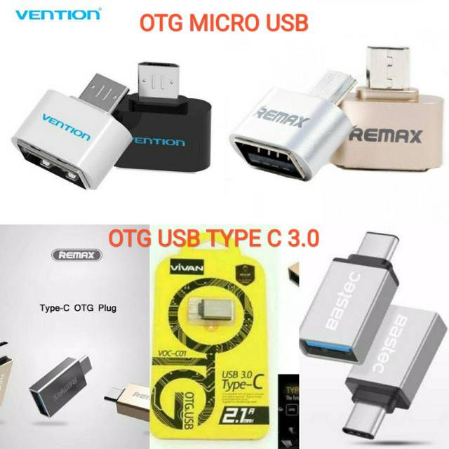 Jual Adapter Otg Micro Usb Usb Type C Vivan Remax Vention Bactec Otg Type C Microusb