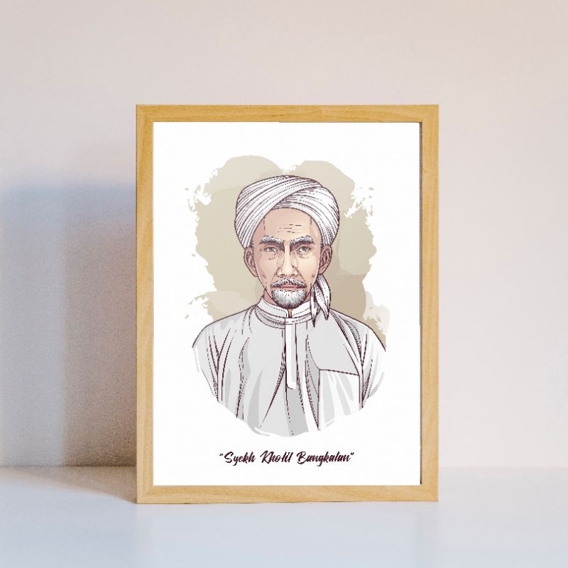 Jual Vector Syech Kholil Bangkalan + Frame Kayu Jati Belanda | Shopee ...