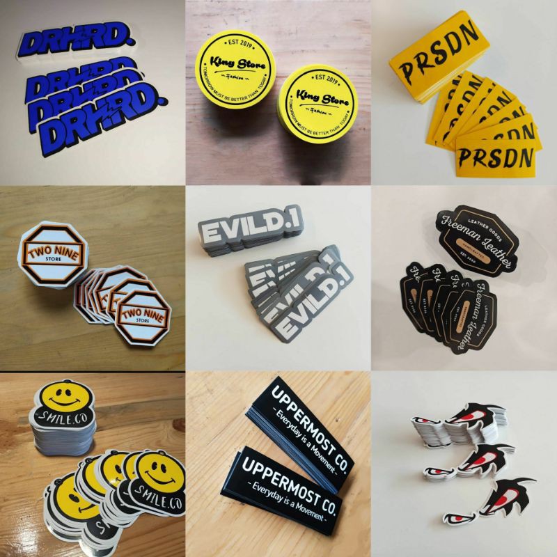 Jual Custom media promosi stiker brand(90-110) terima pesanan sesuai ...