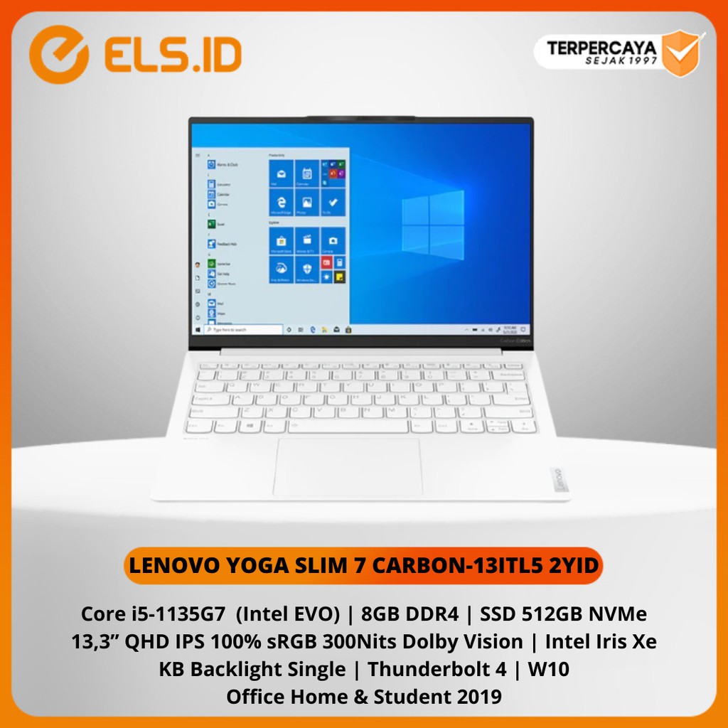 Jual Laptop Lenovo Yoga Slim 7 Carbon-13ITL5 2YID Intel Core i5-1135G7