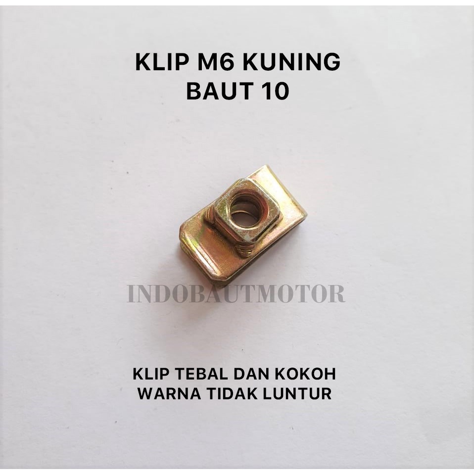 Jual Klip M6 Baut 10 Kuning 6mm Tebal Motor Honda Spakbor Body Cover ...