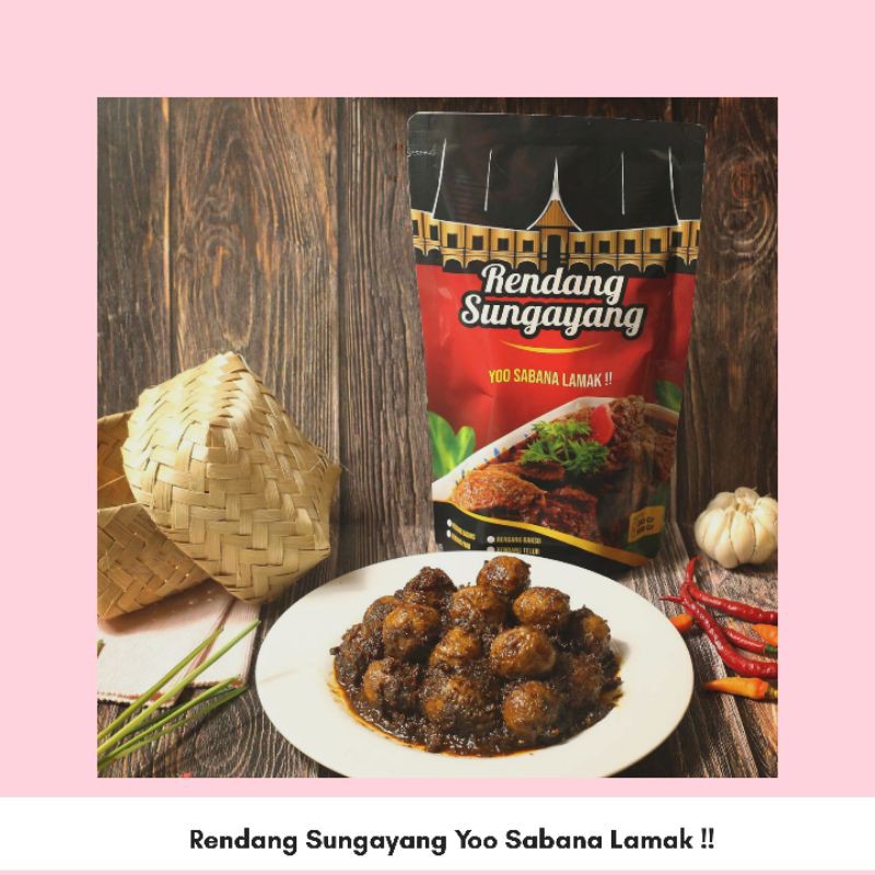 Jual Rendang Bakso Sapi 250 Gram Asli Padang Rendang Sungayang Shopee