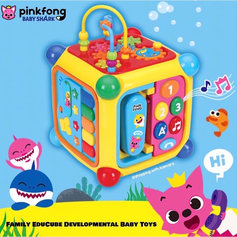 Jual Pinkfong Baby Shark Educube Developmental Baby Toys / Mainan